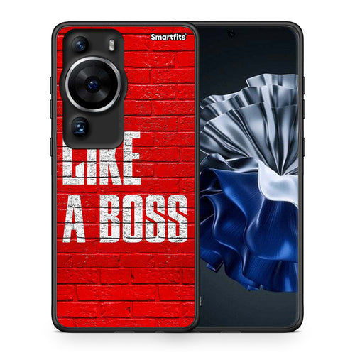 Θήκη Huawei P60 Pro Like A Boss από τη Smartfits με σχέδιο στο πίσω μέρος και μαύρο περίβλημα | Huawei P60 Pro Like A Boss Case with Colorful Back and Black Bezels