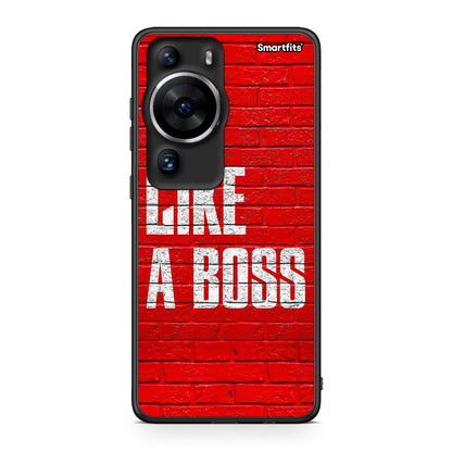 Θήκη Huawei P60 Pro Like A Boss από τη Smartfits με σχέδιο στο πίσω μέρος και μαύρο περίβλημα | Huawei P60 Pro Like A Boss Case with Colorful Back and Black Bezels