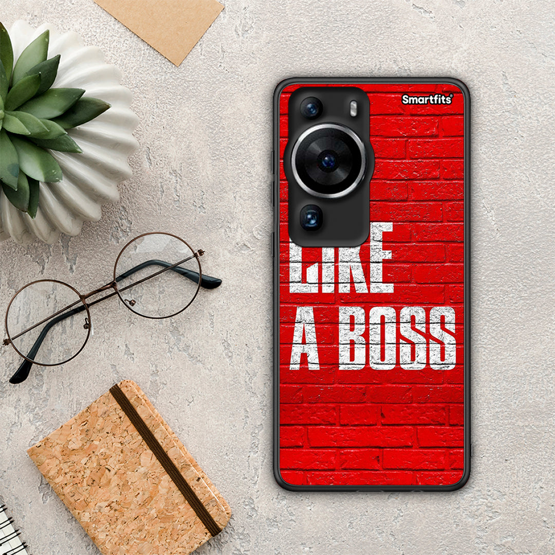 Θήκη Huawei P60 Pro Like A Boss από τη Smartfits με σχέδιο στο πίσω μέρος και μαύρο περίβλημα | Huawei P60 Pro Like A Boss Case with Colorful Back and Black Bezels