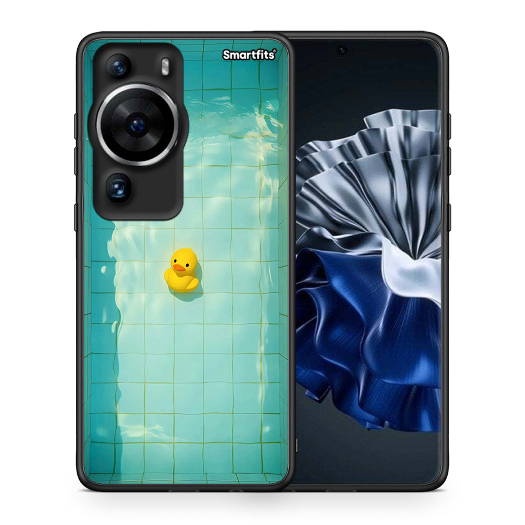 Θήκη Huawei P60 Pro Yellow Duck από τη Smartfits με σχέδιο στο πίσω μέρος και μαύρο περίβλημα | Huawei P60 Pro Yellow Duck Case with Colorful Back and Black Bezels