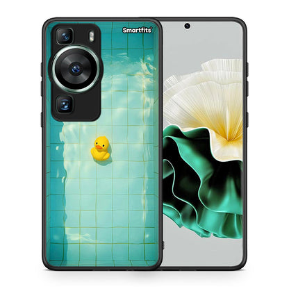 Θήκη Huawei P60 Yellow Duck από τη Smartfits με σχέδιο στο πίσω μέρος και μαύρο περίβλημα | Huawei P60 Yellow Duck Case with Colorful Back and Black Bezels