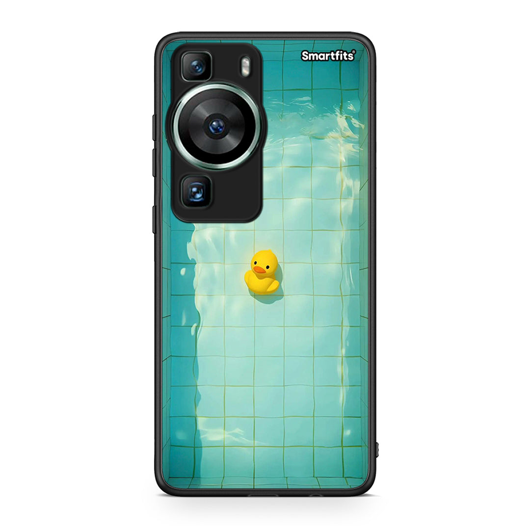 Θήκη Huawei P60 Yellow Duck από τη Smartfits με σχέδιο στο πίσω μέρος και μαύρο περίβλημα | Huawei P60 Yellow Duck Case with Colorful Back and Black Bezels