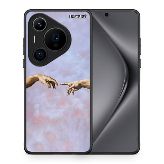 Θήκη Huawei Pura 70 Pro / 70 Pro+ Adam Hand από τη Smartfits με σχέδιο στο πίσω μέρος και μαύρο περίβλημα | Huawei Pura 70 Pro / 70 Pro+ Adam Hand case with colorful back and black bezels