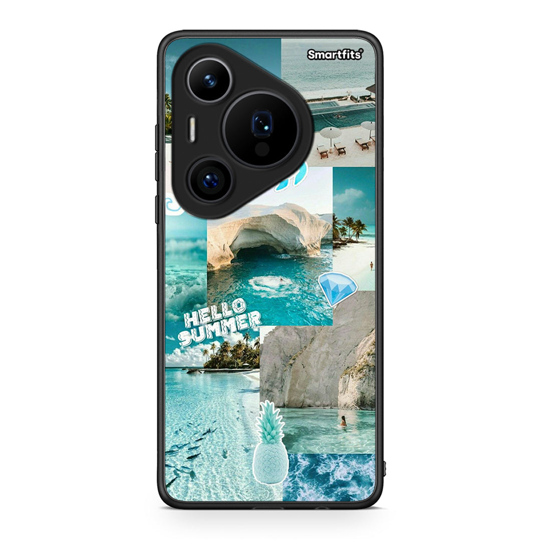 Huawei Pura 70 Pro / 70 Pro+ Aesthetic Summer Θήκη από τη Smartfits με σχέδιο στο πίσω μέρος και μαύρο περίβλημα | Smartphone case with colorful back and black bezels by Smartfits
