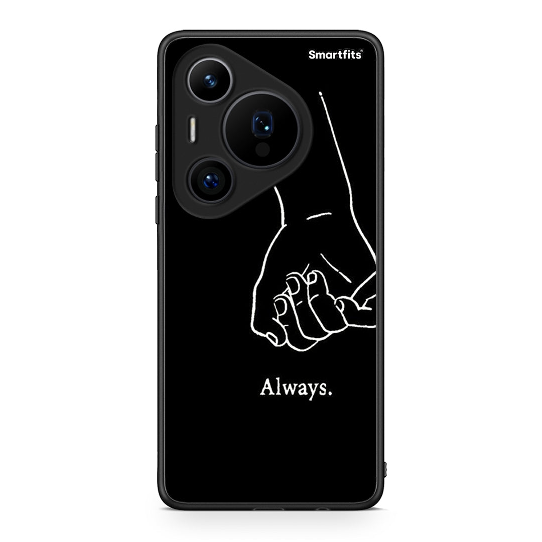 Huawei Pura 70 Pro / 70 Pro+ Always & Forever 1 Θήκη Αγίου Βαλεντίνου από τη Smartfits με σχέδιο στο πίσω μέρος και μαύρο περίβλημα | Smartphone case with colorful back and black bezels by Smartfits