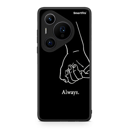Huawei Pura 70 Pro / 70 Pro+ Always & Forever 1 Θήκη Αγίου Βαλεντίνου από τη Smartfits με σχέδιο στο πίσω μέρος και μαύρο περίβλημα | Smartphone case with colorful back and black bezels by Smartfits
