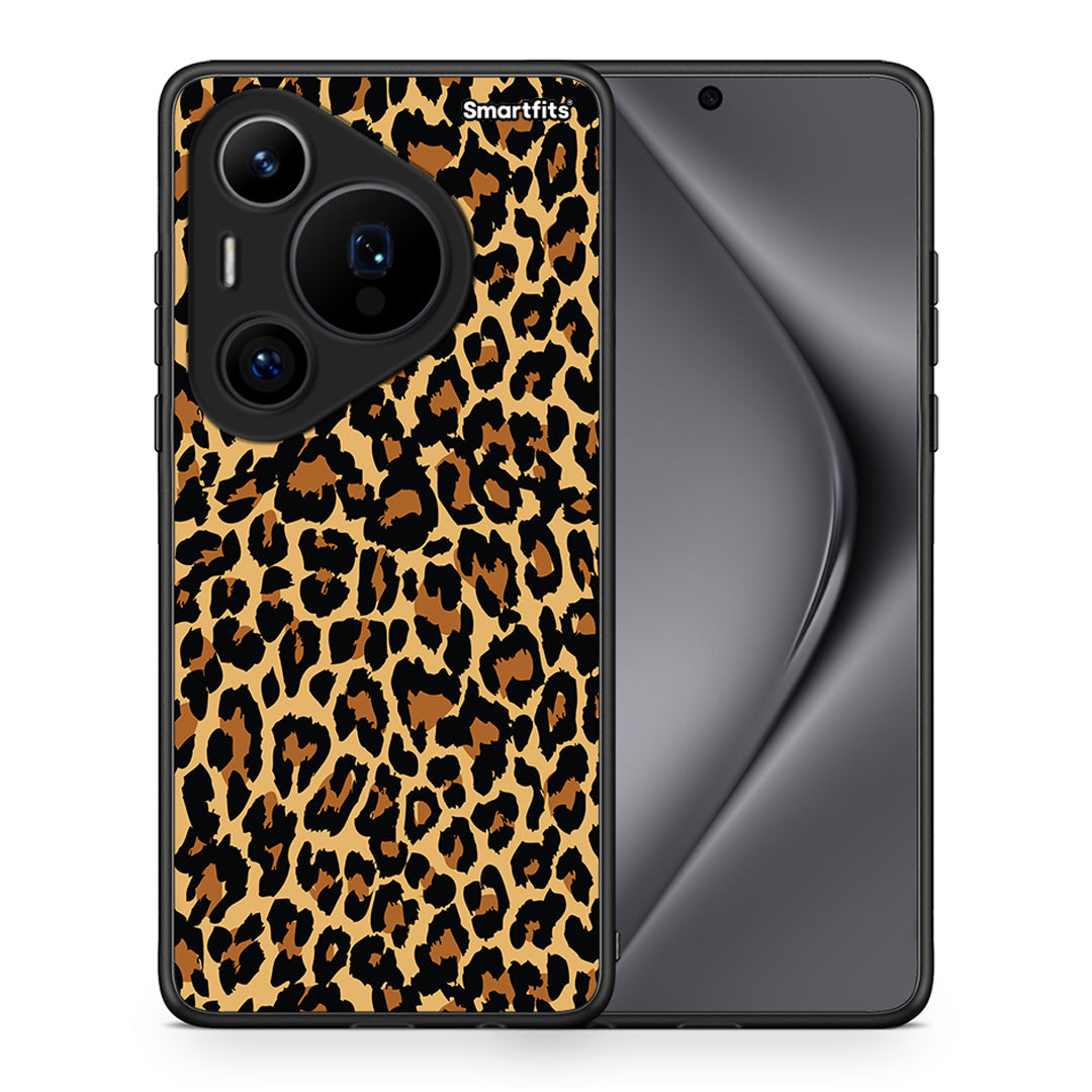 Θήκη Huawei Pura 70 Pro / 70 Pro+ Leopard Animal από τη Smartfits με σχέδιο στο πίσω μέρος και μαύρο περίβλημα | Huawei Pura 70 Pro / 70 Pro+ Leopard Animal case with colorful back and black bezels