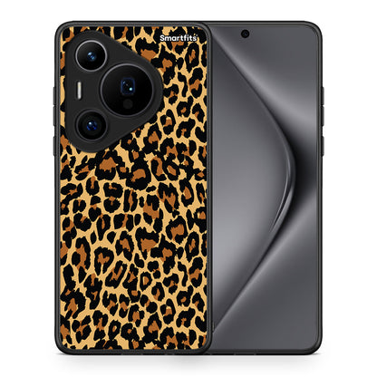 Θήκη Huawei Pura 70 Pro / 70 Pro+ Leopard Animal από τη Smartfits με σχέδιο στο πίσω μέρος και μαύρο περίβλημα | Huawei Pura 70 Pro / 70 Pro+ Leopard Animal case with colorful back and black bezels