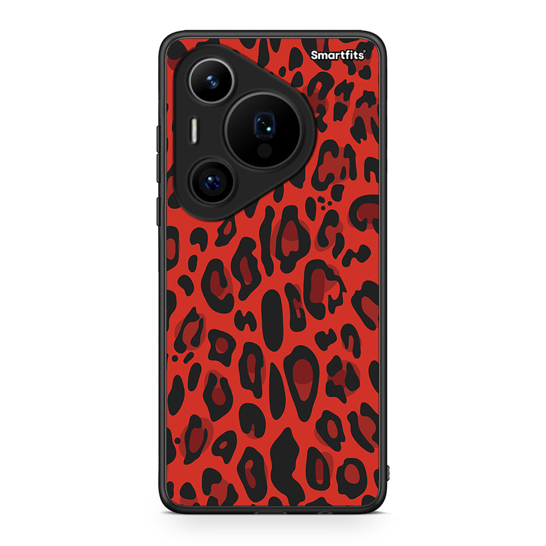 4 - Huawei Pura 70 Pro / 70 Pro+ Red Leopard Animal case, cover, bumper