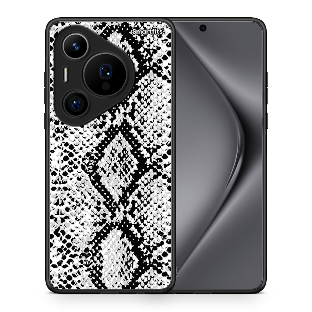 Θήκη Huawei Pura 70 Pro / 70 Pro+ White Snake Animal από τη Smartfits με σχέδιο στο πίσω μέρος και μαύρο περίβλημα | Huawei Pura 70 Pro / 70 Pro+ White Snake Animal case with colorful back and black bezels