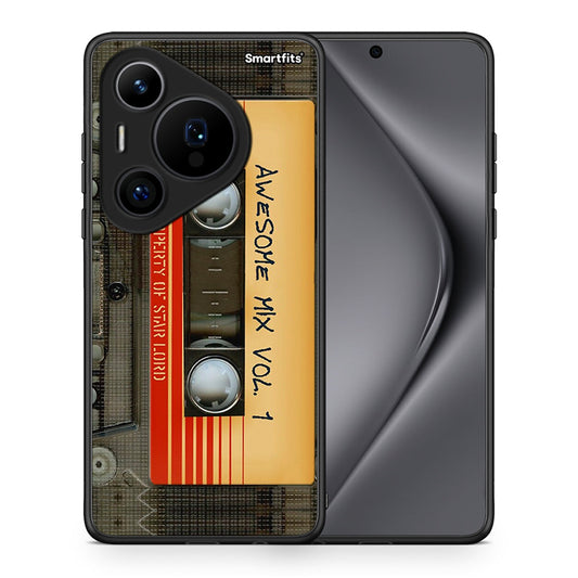 Θήκη Huawei Pura 70 Pro / 70 Pro+ Awesome Mix από τη Smartfits με σχέδιο στο πίσω μέρος και μαύρο περίβλημα | Huawei Pura 70 Pro / 70 Pro+ Awesome Mix case with colorful back and black bezels