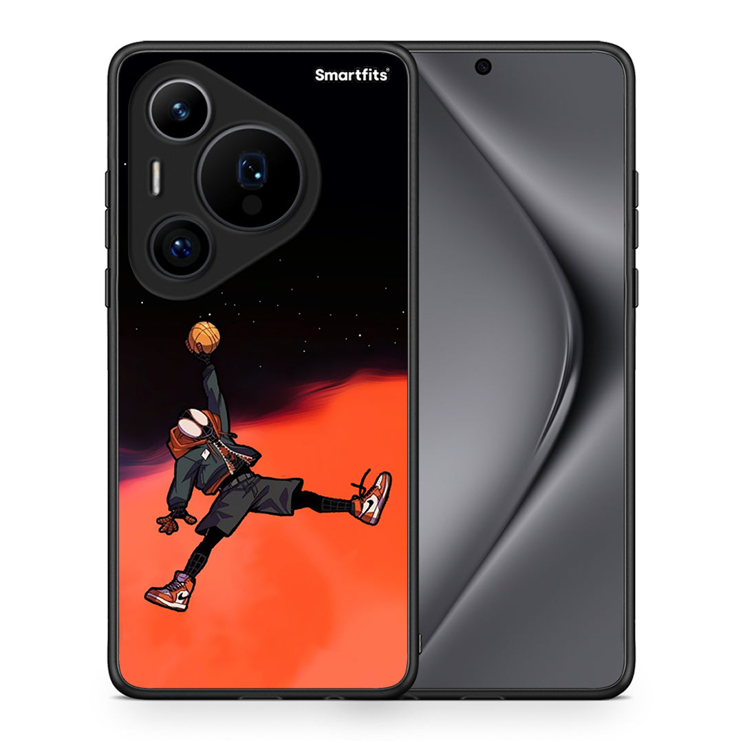 Θήκη Huawei Pura 70 Pro / 70 Pro+ Basketball Hero από τη Smartfits με σχέδιο στο πίσω μέρος και μαύρο περίβλημα | Huawei Pura 70 Pro / 70 Pro+ Basketball Hero case with colorful back and black bezels