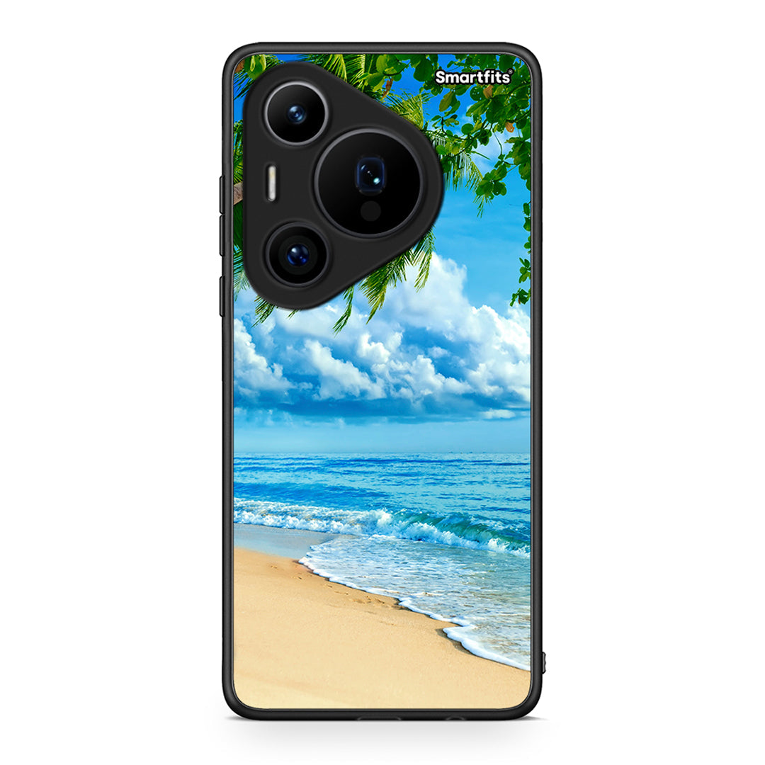 Huawei Pura 70 Pro / 70 Pro+ Beautiful Beach θήκη από τη Smartfits με σχέδιο στο πίσω μέρος και μαύρο περίβλημα | Smartphone case with colorful back and black bezels by Smartfits