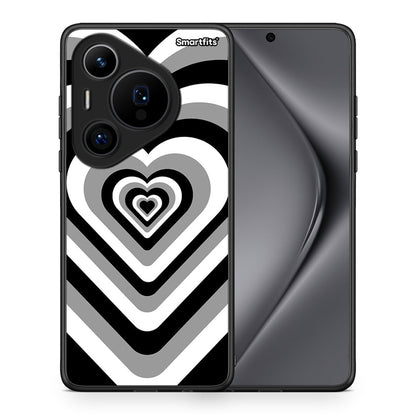 Θήκη Huawei Pura 70 Pro / 70 Pro+ Black Hearts από τη Smartfits με σχέδιο στο πίσω μέρος και μαύρο περίβλημα | Huawei Pura 70 Pro / 70 Pro+ Black Hearts case with colorful back and black bezels