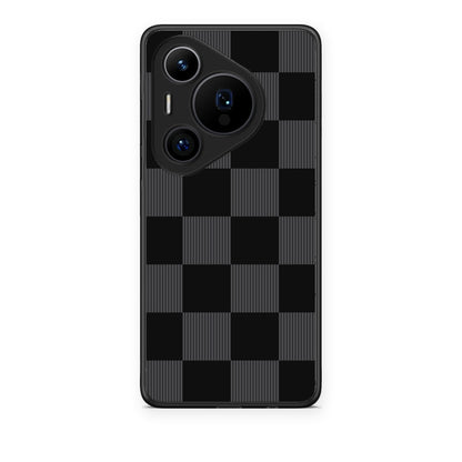 Θήκη Huawei Pura 70 Pro / 70 Pro+ Black and Charcoal Striped Checks από τη Smartfits με σχέδιο στο πίσω μέρος και μαύρο περίβλημα | Huawei Pura 70 Pro / 70 Pro+ Black and Charcoal Striped Checks case with colorful back and black bezels