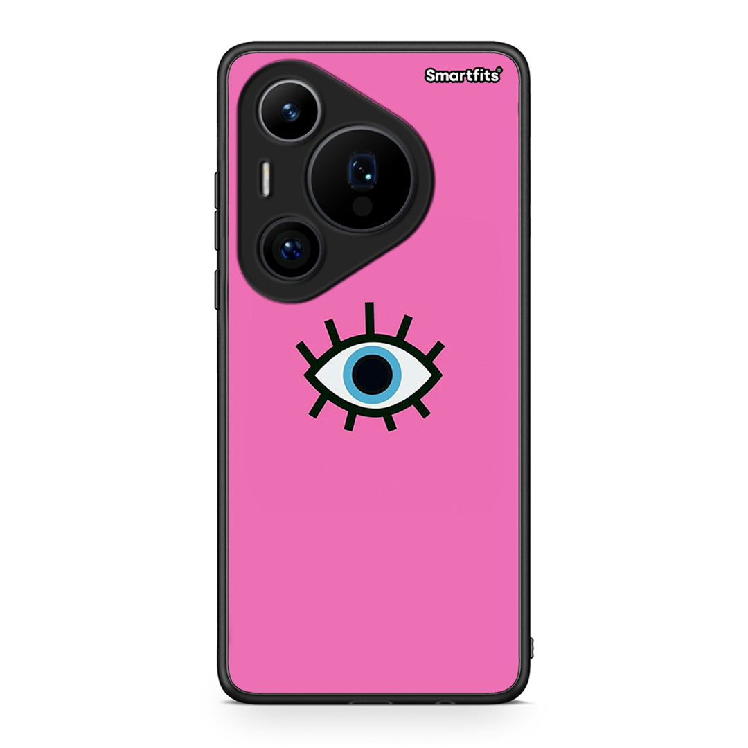Huawei Pura 70 Pro / 70 Pro+ Blue Eye Pink θήκη από τη Smartfits με σχέδιο στο πίσω μέρος και μαύρο περίβλημα | Smartphone case with colorful back and black bezels by Smartfits