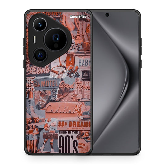 Θήκη Huawei Pura 70 Pro / 70 Pro+ Born In 90s από τη Smartfits με σχέδιο στο πίσω μέρος και μαύρο περίβλημα | Huawei Pura 70 Pro / 70 Pro+ Born In 90s case with colorful back and black bezels