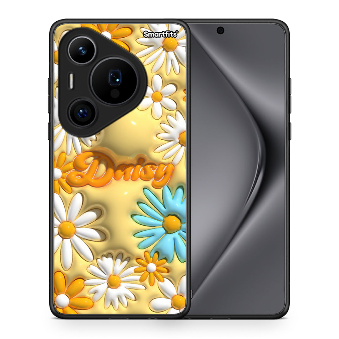 Θήκη Huawei Pura 70 Pro / 70 Pro+ Bubble Daisies από τη Smartfits με σχέδιο στο πίσω μέρος και μαύρο περίβλημα | Huawei Pura 70 Pro / 70 Pro+ Bubble Daisies case with colorful back and black bezels