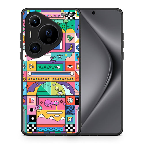 Θήκη Huawei Pura 70 Pro / 70 Pro+ Bubbles Soap από τη Smartfits με σχέδιο στο πίσω μέρος και μαύρο περίβλημα | Huawei Pura 70 Pro / 70 Pro+ Bubbles Soap case with colorful back and black bezels
