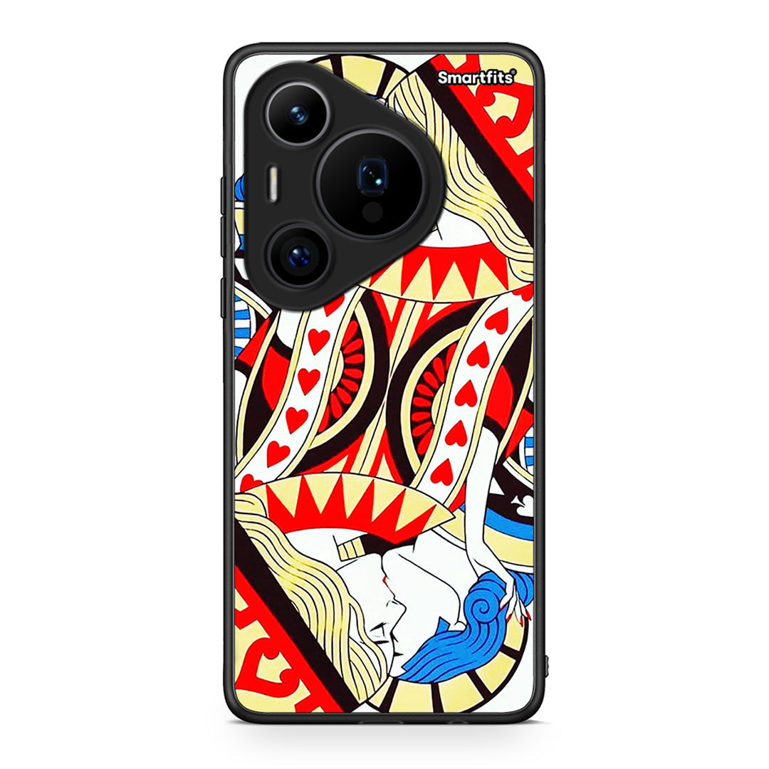 Huawei Pura 70 Pro / 70 Pro+ Card Love θήκη από τη Smartfits με σχέδιο στο πίσω μέρος και μαύρο περίβλημα | Smartphone case with colorful back and black bezels by Smartfits