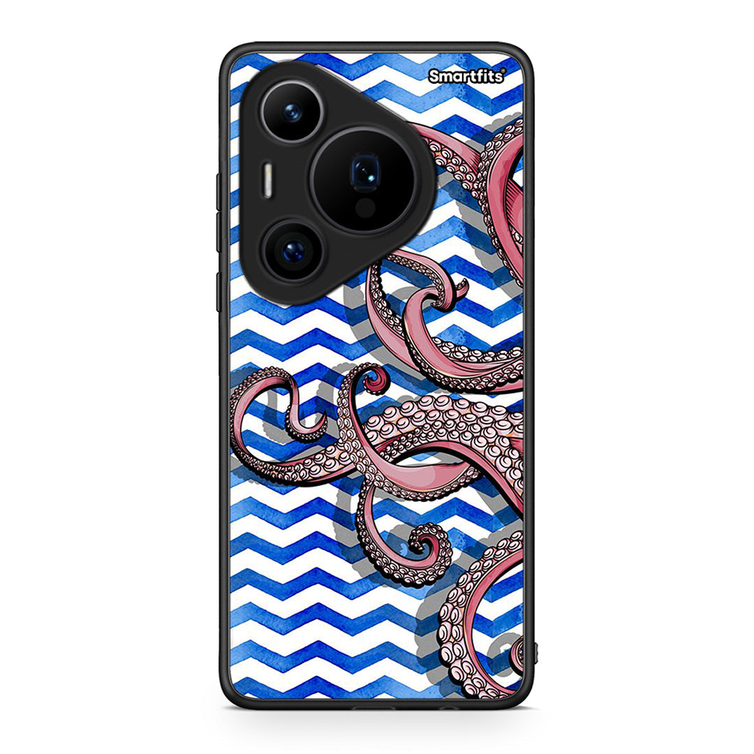 Huawei Pura 70 Pro / 70 Pro+ Chevron Devilfish θήκη από τη Smartfits με σχέδιο στο πίσω μέρος και μαύρο περίβλημα | Smartphone case with colorful back and black bezels by Smartfits