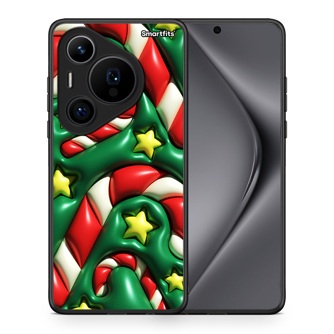 Θήκη Huawei Pura 70 Pro / 70 Pro+ Christmas Bubbles από τη Smartfits με σχέδιο στο πίσω μέρος και μαύρο περίβλημα | Huawei Pura 70 Pro / 70 Pro+ Christmas Bubbles case with colorful back and black bezels