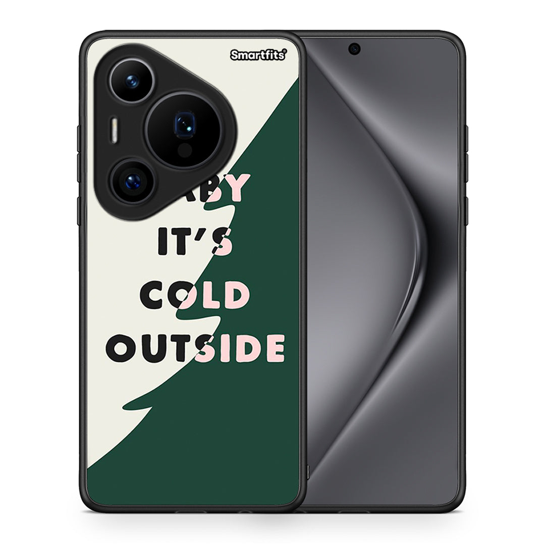 Θήκη Huawei Pura 70 Pro / 70 Pro+ Cold Outside από τη Smartfits με σχέδιο στο πίσω μέρος και μαύρο περίβλημα | Huawei Pura 70 Pro / 70 Pro+ Cold Outside case with colorful back and black bezels