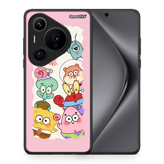 Θήκη Huawei Pura 70 Pro / 70 Pro+ Cute Companion από τη Smartfits με σχέδιο στο πίσω μέρος και μαύρο περίβλημα | Huawei Pura 70 Pro / 70 Pro+ Cute Companion case with colorful back and black bezels