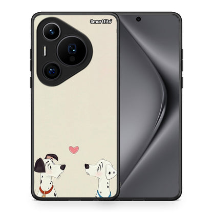 Θήκη Huawei Pura 70 Pro / 70 Pro+ Dalmatians Love από τη Smartfits με σχέδιο στο πίσω μέρος και μαύρο περίβλημα | Huawei Pura 70 Pro / 70 Pro+ Dalmatians Love case with colorful back and black bezels
