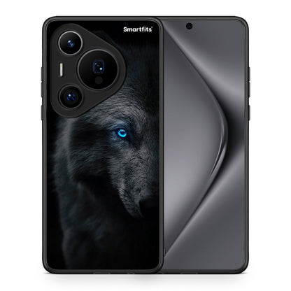 Θήκη Huawei Pura 70 Pro / 70 Pro+ Dark Wolf από τη Smartfits με σχέδιο στο πίσω μέρος και μαύρο περίβλημα | Huawei Pura 70 Pro / 70 Pro+ Dark Wolf case with colorful back and black bezels