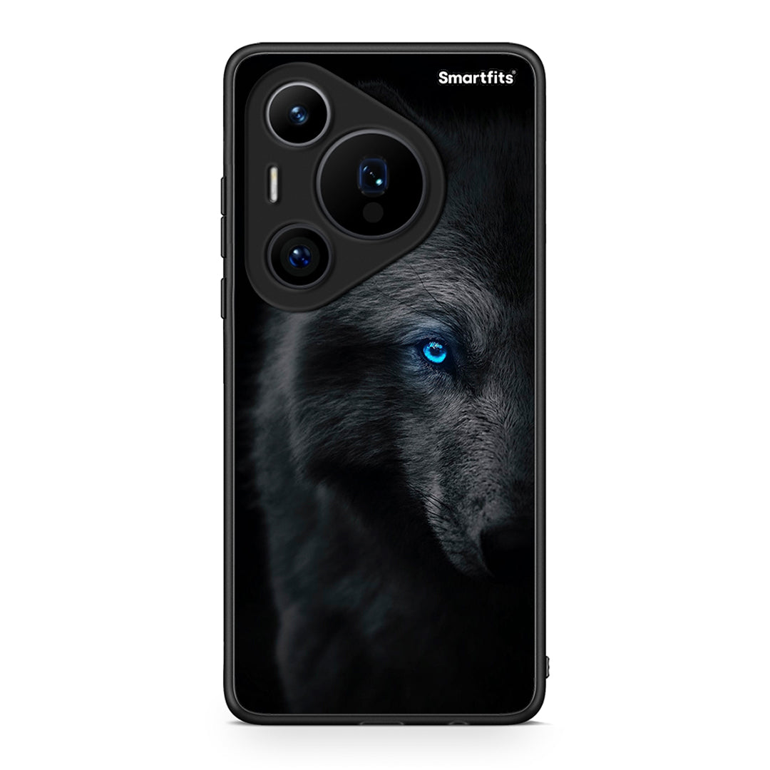 Huawei Pura 70 Pro / 70 Pro+ Dark Wolf θήκη από τη Smartfits με σχέδιο στο πίσω μέρος και μαύρο περίβλημα | Smartphone case with colorful back and black bezels by Smartfits