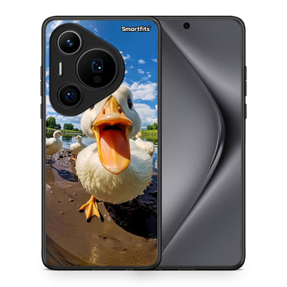 Θήκη Huawei Pura 70 Pro / 70 Pro+ Duck Face από τη Smartfits με σχέδιο στο πίσω μέρος και μαύρο περίβλημα | Huawei Pura 70 Pro / 70 Pro+ Duck Face case with colorful back and black bezels