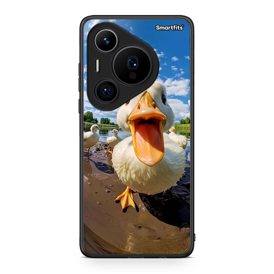 Huawei Pura 70 Pro / 70 Pro+ Duck Face θήκη από τη Smartfits με σχέδιο στο πίσω μέρος και μαύρο περίβλημα | Smartphone case with colorful back and black bezels by Smartfits