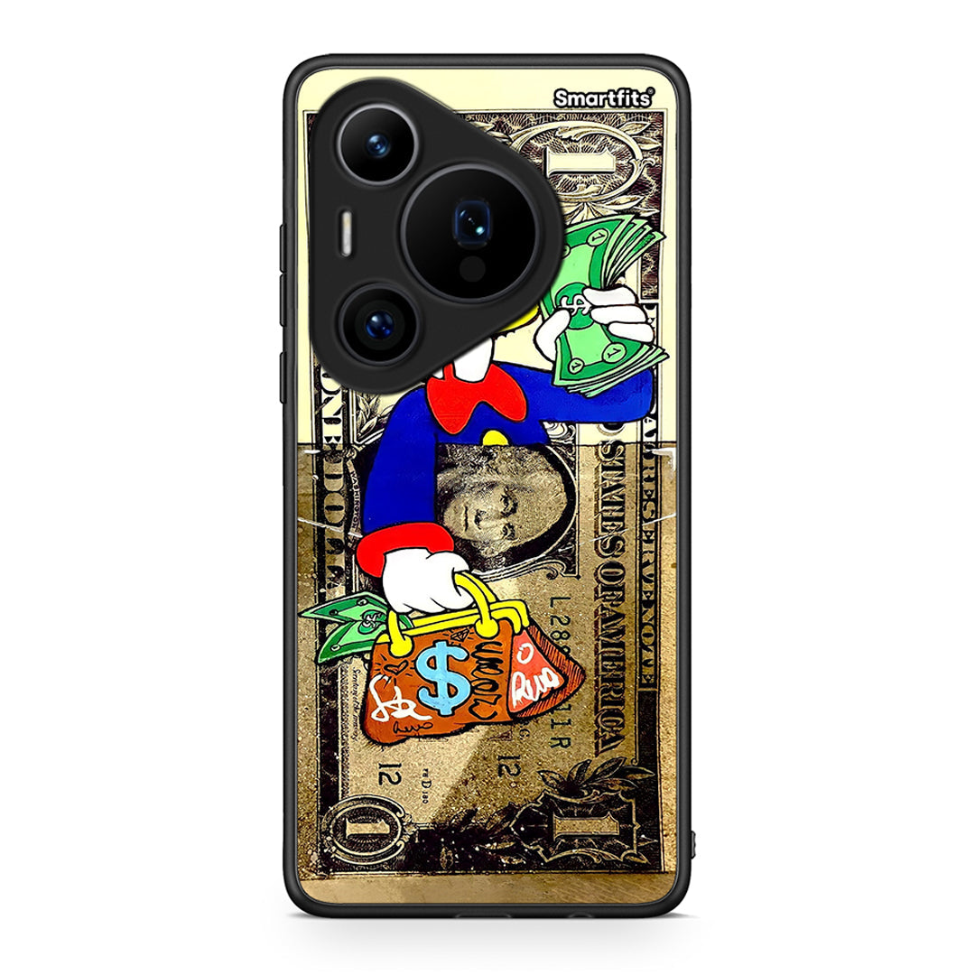 Huawei Pura 70 Pro / 70 Pro+ Duck Money Θήκη από τη Smartfits με σχέδιο στο πίσω μέρος και μαύρο περίβλημα | Smartphone case with colorful back and black bezels by Smartfits
