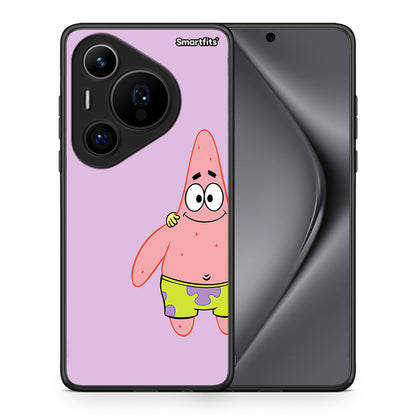 Θήκη Huawei Pura 70 Pro / 70 Pro+ Friends Patrick από τη Smartfits με σχέδιο στο πίσω μέρος και μαύρο περίβλημα | Huawei Pura 70 Pro / 70 Pro+ Friends Patrick case with colorful back and black bezels