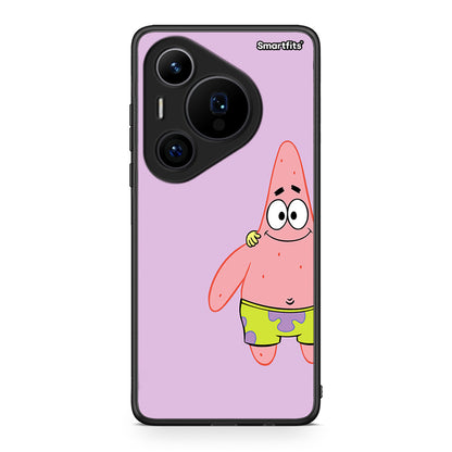 Huawei Pura 70 Pro / 70 Pro+ Friends Patrick θήκη από τη Smartfits με σχέδιο στο πίσω μέρος και μαύρο περίβλημα | Smartphone case with colorful back and black bezels by Smartfits