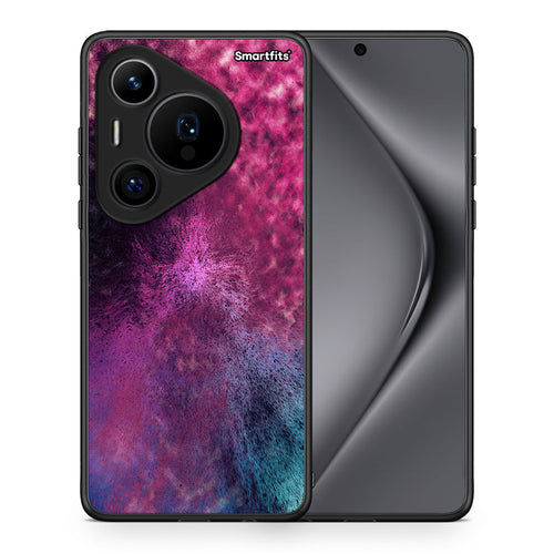 Θήκη Huawei Pura 70 Pro / 70 Pro+ Aurora Galaxy από τη Smartfits με σχέδιο στο πίσω μέρος και μαύρο περίβλημα | Huawei Pura 70 Pro / 70 Pro+ Aurora Galaxy case with colorful back and black bezels