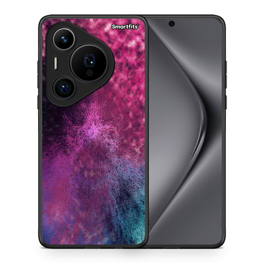 Θήκη Huawei Pura 70 Pro / 70 Pro+ Aurora Galaxy από τη Smartfits με σχέδιο στο πίσω μέρος και μαύρο περίβλημα | Huawei Pura 70 Pro / 70 Pro+ Aurora Galaxy case with colorful back and black bezels
