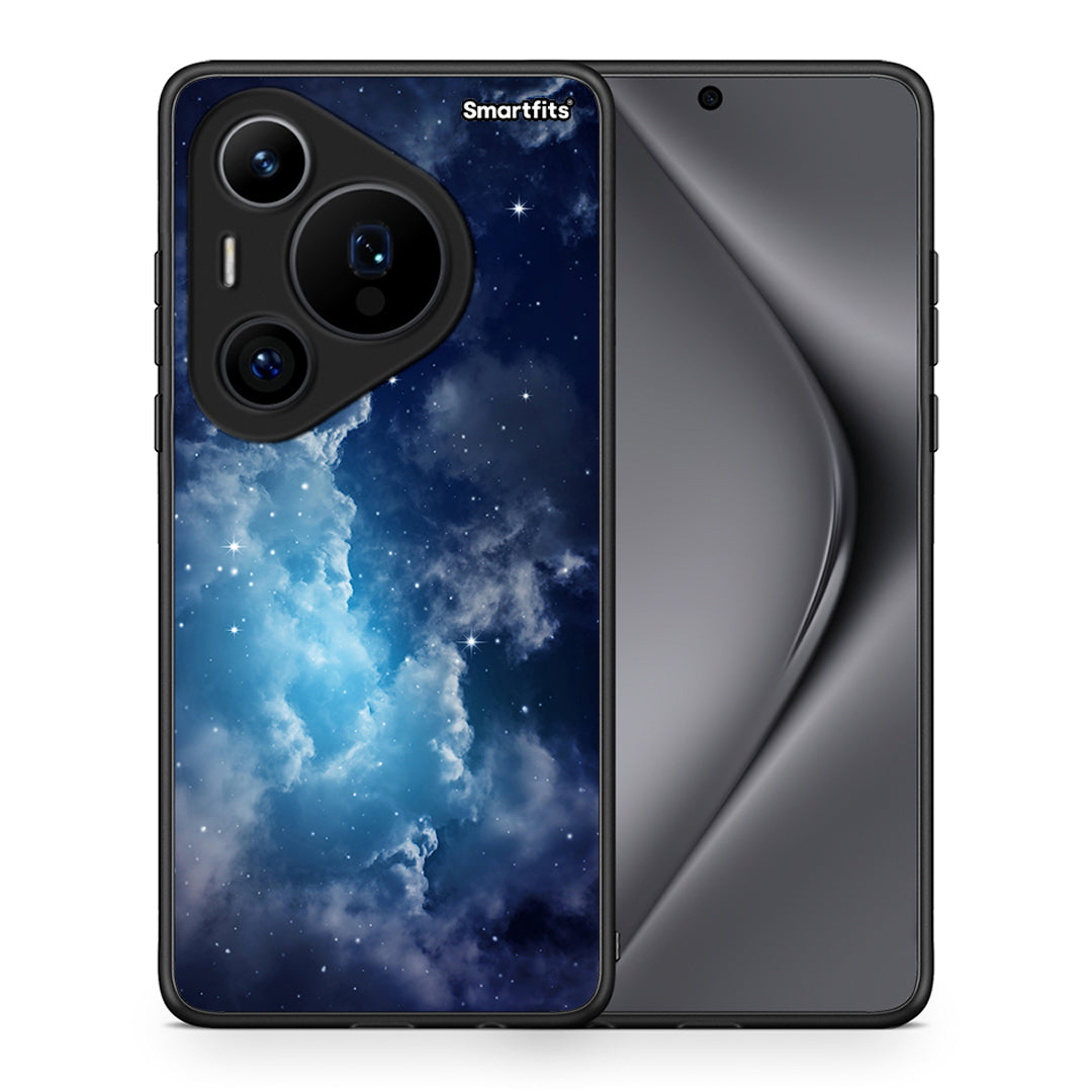 Θήκη Huawei Pura 70 Pro / 70 Pro+ Blue Sky Galaxy από τη Smartfits με σχέδιο στο πίσω μέρος και μαύρο περίβλημα | Huawei Pura 70 Pro / 70 Pro+ Blue Sky Galaxy case with colorful back and black bezels