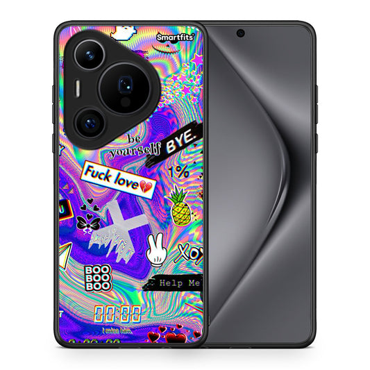 Θήκη Huawei Pura 70 Pro / 70 Pro+ Game Over από τη Smartfits με σχέδιο στο πίσω μέρος και μαύρο περίβλημα | Huawei Pura 70 Pro / 70 Pro+ Game Over case with colorful back and black bezels