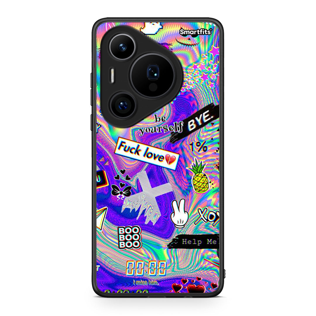 Huawei Pura 70 Pro / 70 Pro+ Game Over θήκη από τη Smartfits με σχέδιο στο πίσω μέρος και μαύρο περίβλημα | Smartphone case with colorful back and black bezels by Smartfits