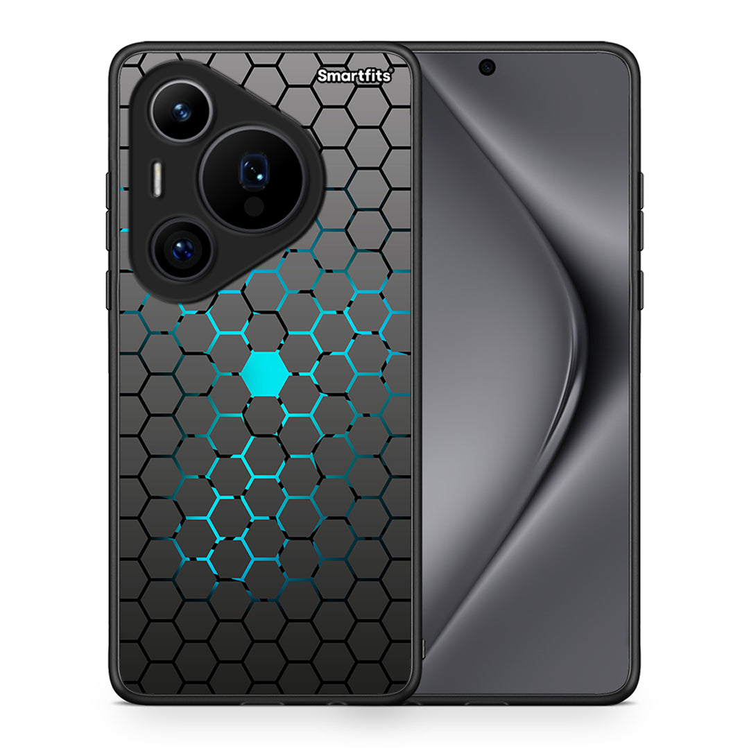 Θήκη Huawei Pura 70 Pro / 70 Pro+ Hexagonal Geometric από τη Smartfits με σχέδιο στο πίσω μέρος και μαύρο περίβλημα | Huawei Pura 70 Pro / 70 Pro+ Hexagonal Geometric case with colorful back and black bezels