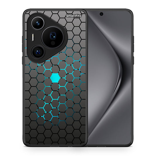 Θήκη Huawei Pura 70 Pro / 70 Pro+ Hexagonal Geometric από τη Smartfits με σχέδιο στο πίσω μέρος και μαύρο περίβλημα | Huawei Pura 70 Pro / 70 Pro+ Hexagonal Geometric case with colorful back and black bezels