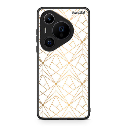 111 - Huawei Pura 70 Pro / 70 Pro+ Luxury White Geometric case, cover, bumper