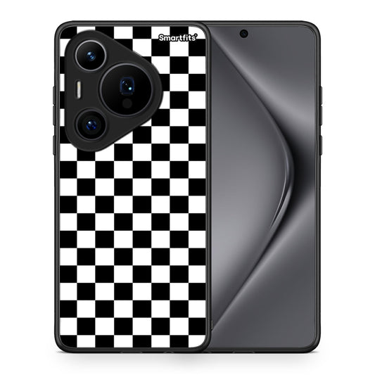 Θήκη Huawei Pura 70 Pro / 70 Pro+ Squares Geometric από τη Smartfits με σχέδιο στο πίσω μέρος και μαύρο περίβλημα | Huawei Pura 70 Pro / 70 Pro+ Squares Geometric case with colorful back and black bezels