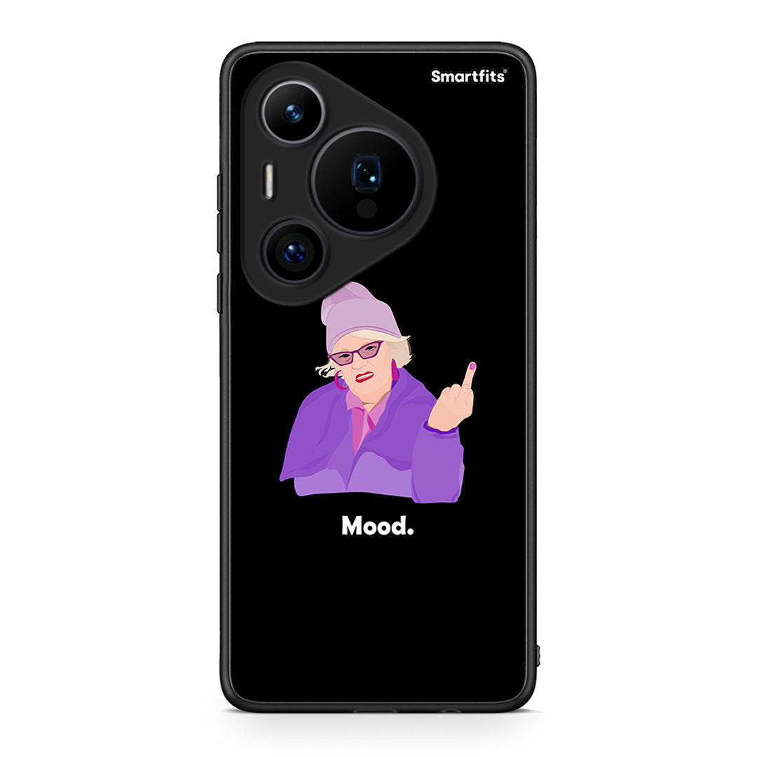 Huawei Pura 70 Pro / 70 Pro+ Grandma Mood Black θήκη από τη Smartfits με σχέδιο στο πίσω μέρος και μαύρο περίβλημα | Smartphone case with colorful back and black bezels by Smartfits