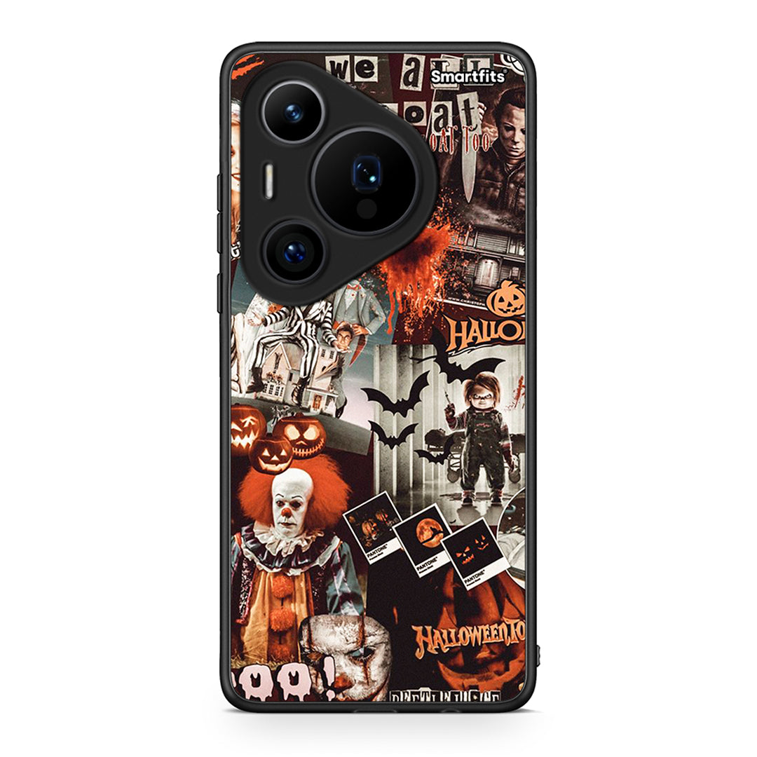 Huawei Pura 70 Pro / 70 Pro+ Halloween Spooky Season Θήκη από τη Smartfits με σχέδιο στο πίσω μέρος και μαύρο περίβλημα | Smartphone case with colorful back and black bezels by Smartfits