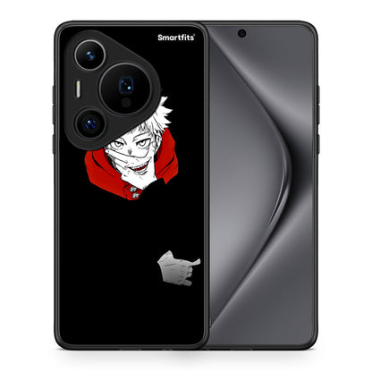 Θήκη Huawei Pura 70 Pro / 70 Pro+ Itadori Anime από τη Smartfits με σχέδιο στο πίσω μέρος και μαύρο περίβλημα | Huawei Pura 70 Pro / 70 Pro+ Itadori Anime case with colorful back and black bezels