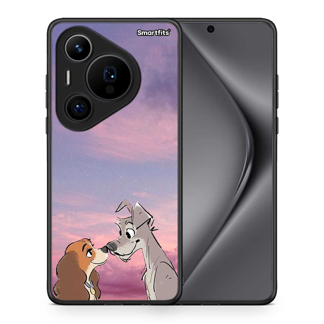Θήκη Huawei Pura 70 Pro / 70 Pro+ Lady And Tramp από τη Smartfits με σχέδιο στο πίσω μέρος και μαύρο περίβλημα | Huawei Pura 70 Pro / 70 Pro+ Lady And Tramp case with colorful back and black bezels