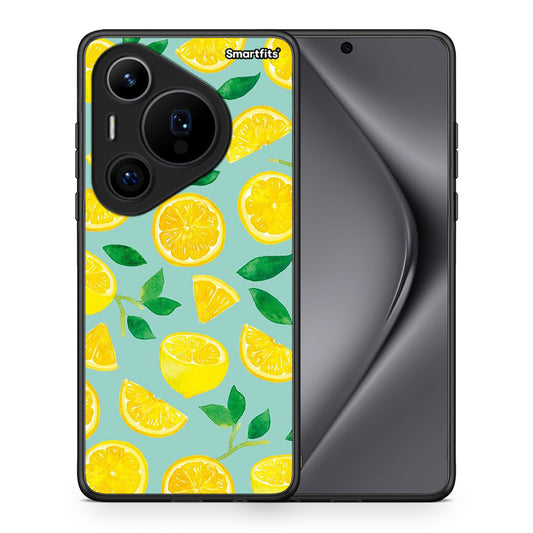 Θήκη Huawei Pura 70 Pro / 70 Pro+ Lemons από τη Smartfits με σχέδιο στο πίσω μέρος και μαύρο περίβλημα | Huawei Pura 70 Pro / 70 Pro+ Lemons case with colorful back and black bezels
